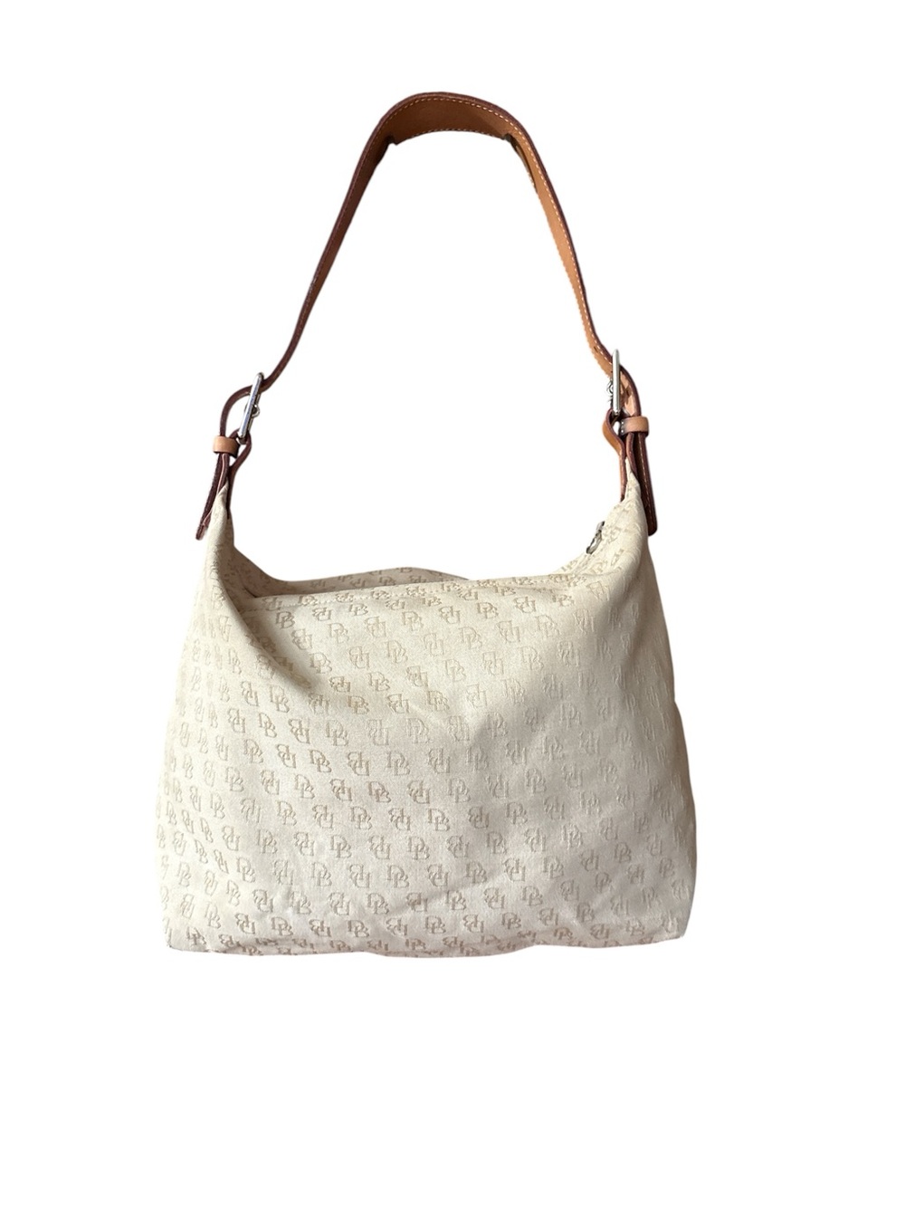 Dooney & Bourke Monogram DB Hobo Shoulder Bag - Neutral